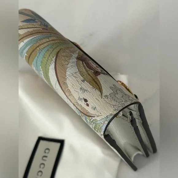 Gucci Shangai Calfskin Tiger Savanah Horsebit 1955 Card Case Wallet ~ NWOT - Picture 9 of 12